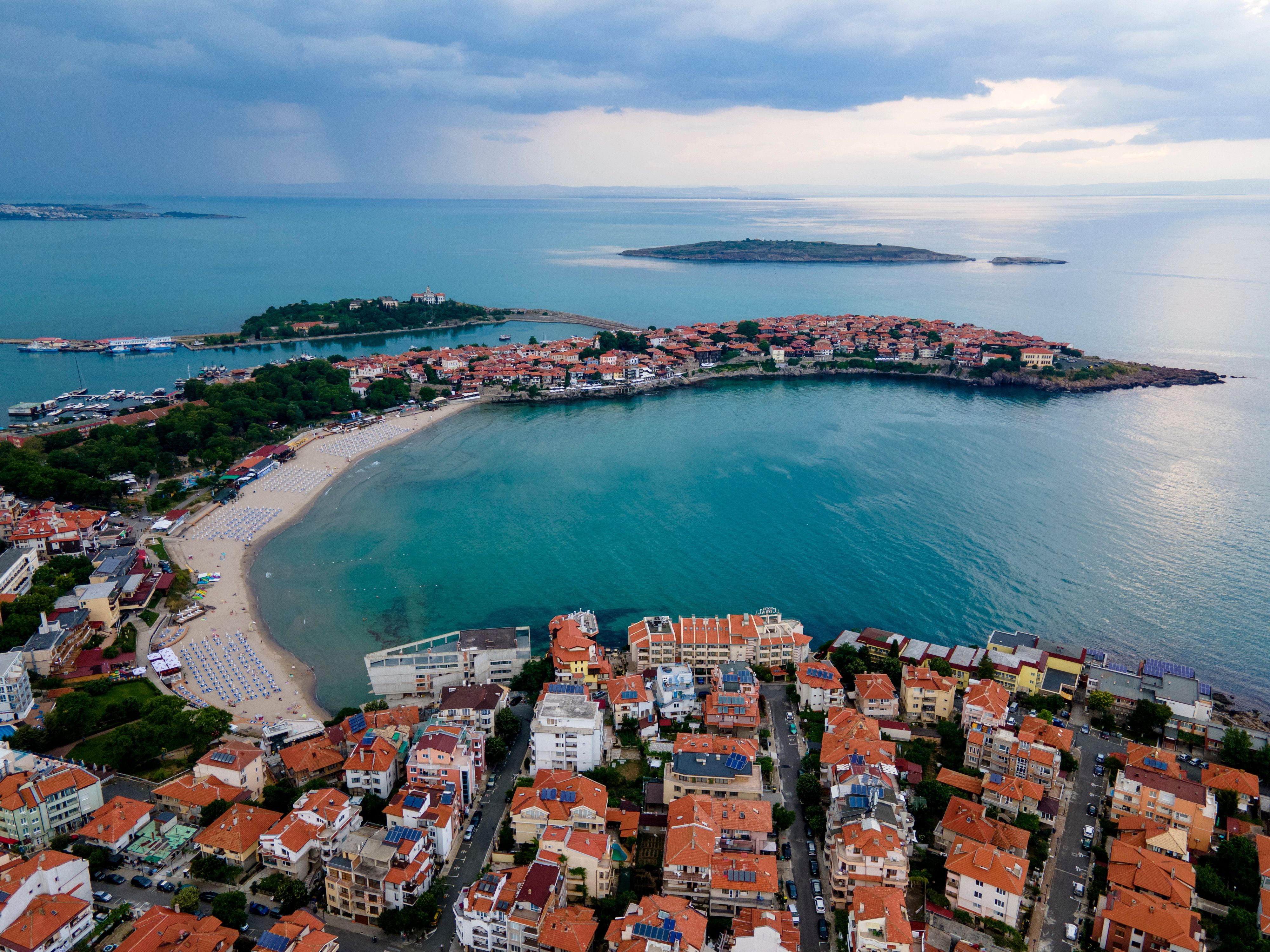 Coastal scenery in Sozopol, Bulgaria